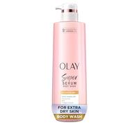 Olay Super Serum Gel douche pour peaux très sèches, hydratation longue durée 24 heures, complexe sérum avec plus de 5 ingrédients pour une peau lumineuse, uniforme, ferme et lumineuse, 547 ml