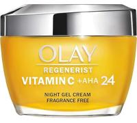 Olay Vitamine C + AHA24 Crème visage gel de nuit avec vitamine C, AHA et niacinamide pour un teint lumineux et uniforme, 50 ml