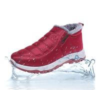 OLCANA Après-midi, bottes d'hiver chaudes antidérapantes - bottines pour femmes et hommes, bottes à la mode avec doublure en fourrure, bottes slip on pour intérieur et extérieur
