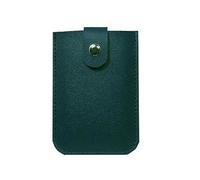 OLCANA Étui pour cartes de crédit - Porte-cartes fin portable avec 6 compartiments et bouton pression - Porte-cartes fin pour cartes de membre, cartes d'identité, portefeuille Groove, vert, 1