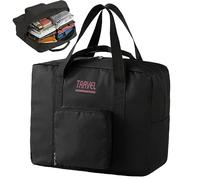 OLCANA Sac de voyage pliable | Organisateur renforcé avec poignée pour sac pliable | vêtements articles de toilette électroniques chaussures organisation sac pour marcher, se déplacer, faire de