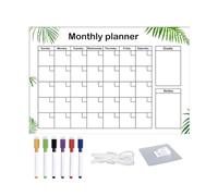 OLCANA Tableau blanc avec calendrier - Tableau acrylique transparent pour planification et enregistrement mensuel - Décorations de salle d'étude pour plans, tâches, pensées