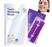 Olcg Teeth Whitening Strips - Olcg Bande Blanchiment Dentaire Violet | Bandes Blanchissantes Dents - Effet Correcteur De Teinte Jaune - 28 Bandes - éLimine Café, Thé, Vin - RéSultats Rapides