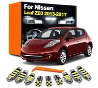 OLCGNHUY 6Pcs Car LED Bulb Interior Reading Map Trunk License Plate Light Kit, for Leaf ZE0 2013 2014 2015 2016 2017