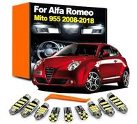 OLCGNHUY Kit de 10 éclairages LED pour intérieur de Voiture, dôme, Carte, Pare-Soleil, pour Alfa Romeo Mito 2008, 2009, 2015, 2016, 2017, 2018