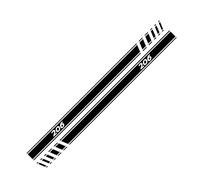 OLCGNHUY Lot de 2 Autocollants latéraux pour Peugeot 206, Accessoires de Tuning, Style Automobile, Sport, Vinyle, Autocollants Graphiques