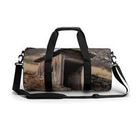 Old Ancient Outhouse Sac de sport pour homme et femme avec compartiment à chaussures, poche humide, style 45 cm/22,9 cm/22,9 cm, Style :, 17.7in/9in/9in