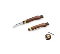 Old Bear Couteau utilitaire avec lame en acier inoxydable, manche en bois noyer (taille M - art. 9387/19_LN OBB)