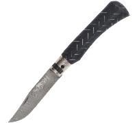 Old Bear Damascus DS93X satin with black laminated handle M 9305/19_NHK 93X OBB