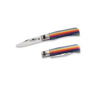 OLD BEAR® YOUNG - ACIER INOXYDABLE, MANCHE LAMINÉ ARC-EN-CIEL S 9357/17_MAK