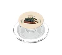 Old Books & Tea Cup Coin de Lecture Confortable avec Bijou Tone Art PopSockets PopGrip pour MagSafe