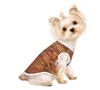 Old Brick Wall Print T-shirt sans manches pour petit chiot ou chaton