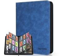 Old Canal Classeur Top Loader, Classeur Carte de 9 Poches de 252 Top Loaders, Album Top Loader avec Fermeture éclair de et Durable, Rangement Carte pour MTG, Bleu Saphir (UNIQUEMENT POUR TOP LOADERS)