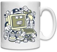 Old Computer Retro Personal Computers Hip Hop Art Mug en céramique Blanc