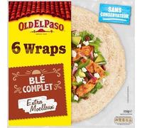 Old El Paso – 6 Wraps Blé complet extra moelleux – 350 g (lot de 4)