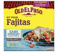 Old El Paso Kit pour fajitas sans piment, offre découverte - La boite de 478g