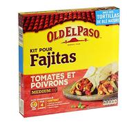 Old El Paso Kit pour fajitas Tomates et Poivrons Médium – 3 x 500 g