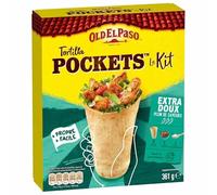 OLD EL PASO Kit Tortilla Pockets Extra Doux - Préparez des tacos savoureux en un rien de temps - 361g de plaisir Tex-Mex dans votre assiette ! - Lot De 3 - Vendu Par Lot