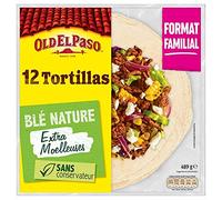 OLD EL PASO - Tortillas Blé Nature Format Familial - 480g de douceur tex-mex dans chaque paquet - Le Lot De 3