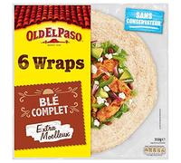 OLD EL PASO - Wraps Blé Complet pour une cuisine tex-mex authentique - 350g de galettes fines et souples pour une expérience culinaire savoureuse et facile. - Lot De 4 - Vendu Par Lot