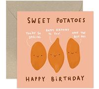 Old English Co. Carte d'anniversaire amusante en forme de patate douce pour elle ou lui - Carte d'anniversaire humoristique pour homme et femme - Carte d'anniversaire pour eux | Intérieur vierge avec