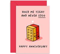Old English Co. Carte d'anniversaire amusante pour lui - Carte d'anniversaire de mariage « Never Lego » pour femme ou mari - Carte d'amour douce pour femme, mari, partenaire - Carte d'anniversaire