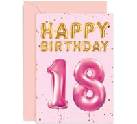 Old English Co. Carte d'anniversaire spéciale 18e anniversaire pour elle - Carte d'anniversaire 18 ans pour adolescente - Confettis dorés - Carte d'anniversaire pour fille, petite-fille, nièce |