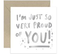 Old English Co. Carte Just So Proud of You pour lui et elle - Carte d'examen « Well Done Exams GCSE » pour fils ou fille - Carte de nouvel emploi pour elle - Carte d'examen Drivign | Intérieur vierge