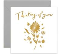 Old English Co. Floral Thinking of You Carte de condoléances, bon rétablissement bientôt, support intérieur vierge et enveloppe incluse