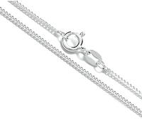 Old English Jewellers Chaîne gourmette en argent sterling 925 de 1,2 mm - 40,6 cm, 45,7 cm, 50,8 cm, 55,9 cm, 61 cm - Argent massif 925, Argent sterling