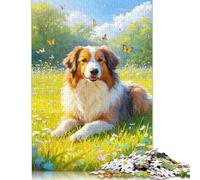 Old English Sheepdog Puzzles 1000 Pieces Cadeau Unique Jeu Éducatif Challenge Toy À De Qualité Supérieure Peinture Art pour Adultes Et Enfants À Partir De 12 Ans 1000pcs (75x50cm)
