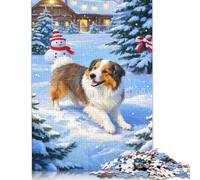 Old English Sheepdog Puzzles 1000 Pieces Cadeau Unique Jeu Éducatif Challenge Toy À De Qualité Supérieure Peinture Art pour Adultes Et Enfants À Partir De 14 Ans 1000pcs (75x50cm)