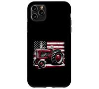 Old Farmall Cub Tracteur Drapeau américain Ferme Patriotique agricole Coque pour iPhone 11 Pro Max