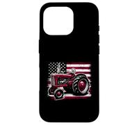 Old Farmall Cub Tracteur Drapeau américain Ferme Patriotique agricole Coque pour iPhone 16 Pro