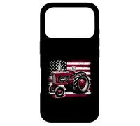 Old Farmall Cub Tracteur Drapeau américain Ferme Patriotique agricole Coque pour iPhone 17 Pro