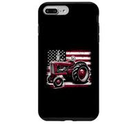 Old Farmall Cub Tracteur Drapeau américain Ferme Patriotique agricole Coque pour iPhone 7 Plus/8 Plus