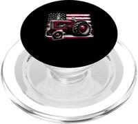 Old Farmall Cub Tracteur Drapeau américain Ferme Patriotique agricole PopSockets PopGrip pour MagSafe