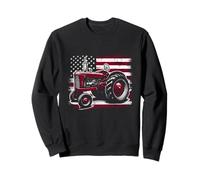 Old Farmall Cub Tracteur Drapeau américain Ferme Patriotique agricole Sweatshirt