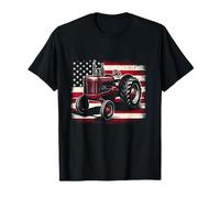Old Farmall Cub Tracteur drapeau américain ferme patriotique agricole T-Shirt