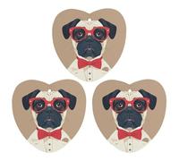 Old Fashion Khabby Dog Lot de 3 désodorisants pour voiture à suspendre Motif Love Form Cartes parfumées durables pour voiture, maison, bureau Blanc