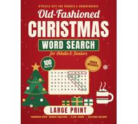 Old-Fashioned Christmas Word Search for Adults & Seniors: 100 Large Print Puzzles with Hidden Holiday Messages & Memory Questions - A Cozy Gift for Parents and Grandparents