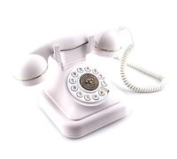 Old Fashioned Landline Phones with Classic Metal Bell, 1960s Vintage Corded Dial Phone Classic Old Fashion Telephones Wired Desk Telephone for Office and Home