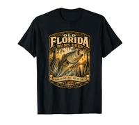 Old Florida Runs Deep Large Bouth Bass Fishing Lake T-Shirt