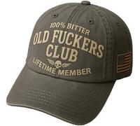 Old Fuckers Club Casquette de baseball vintage brodée réglable 100 % Bitter Lifetime Cadeau amusant, b, Taille unique