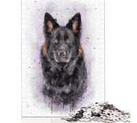 Old German Shepherd Dog WA Puzzle 1000 Pièces Educa Jouet en Bois Jeu D'Intelligence Décoration Intérieure Jeu Éducatif Challenge Toy Adultes Et Enfants À Partir De 14 Ans 1000pcs (75x50cm)