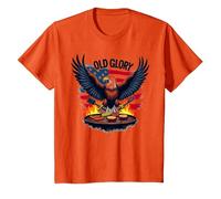 Old Glory Grill Master T-Shirt, Enfant, Orange, 3 Ans