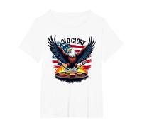 Old Glory Grill Master T-Shirt, Femme Grandes Tailles, Blanc, 1X