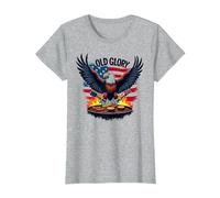 Old Glory Grill Master T-Shirt, Femme, Gris Chiné, 3XL