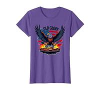 Old Glory Grill Master T-Shirt, Femme, Violet Chiné, 3XL