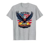 Old Glory Grill Master T-Shirt, Homme, Gris Chiné, 3XL